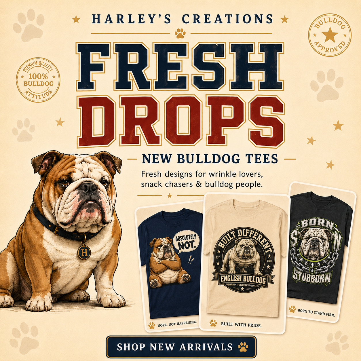 ⚡FRESH DROPS /  New Bulldog Tees