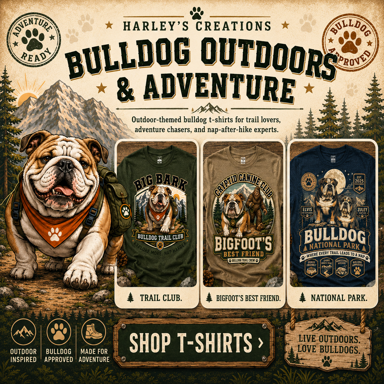 🏔️ BULLDOG OUTDOORS & ADVENTURE / Come On, Let's Go