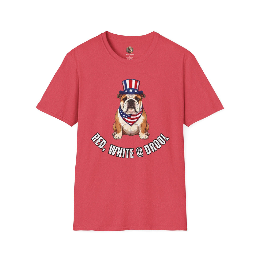 Red, White & Bulldog  T-Shirt