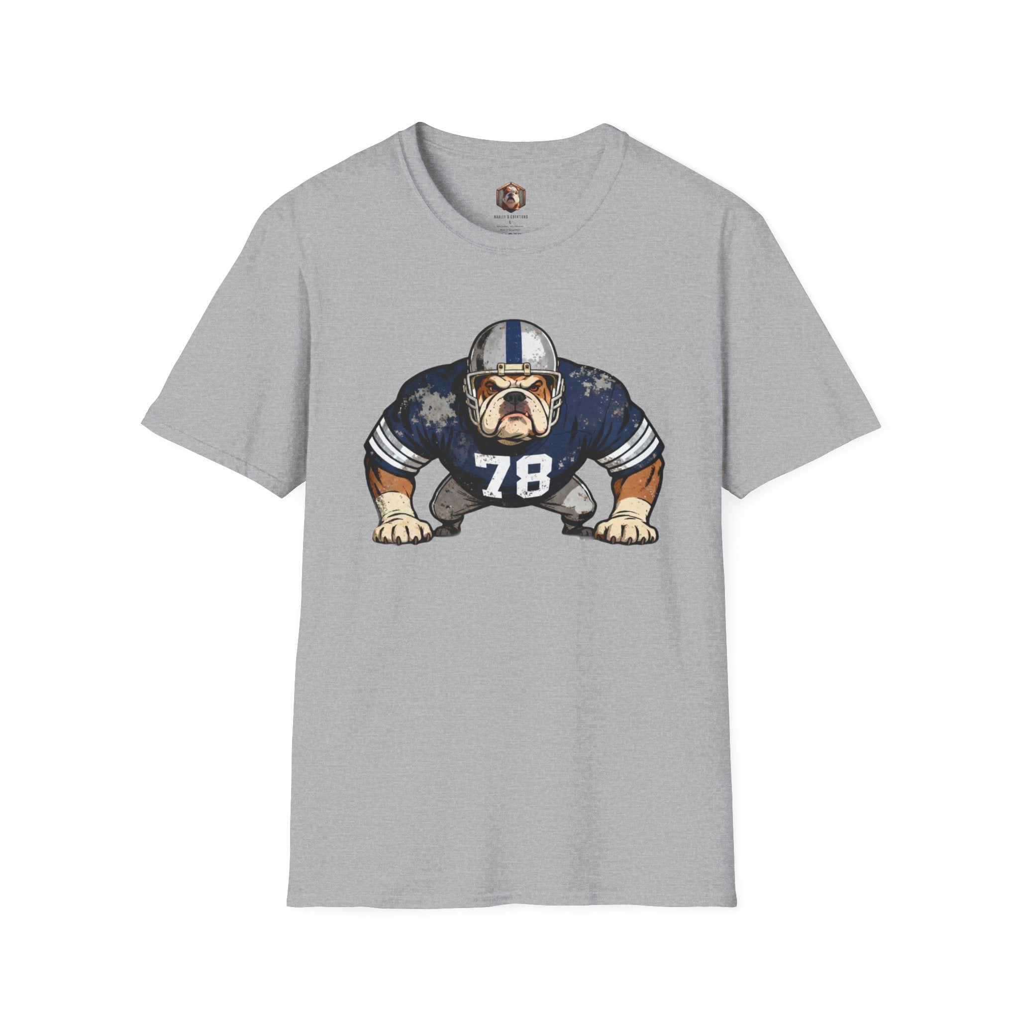 Bulldog Football Player T-Shirt