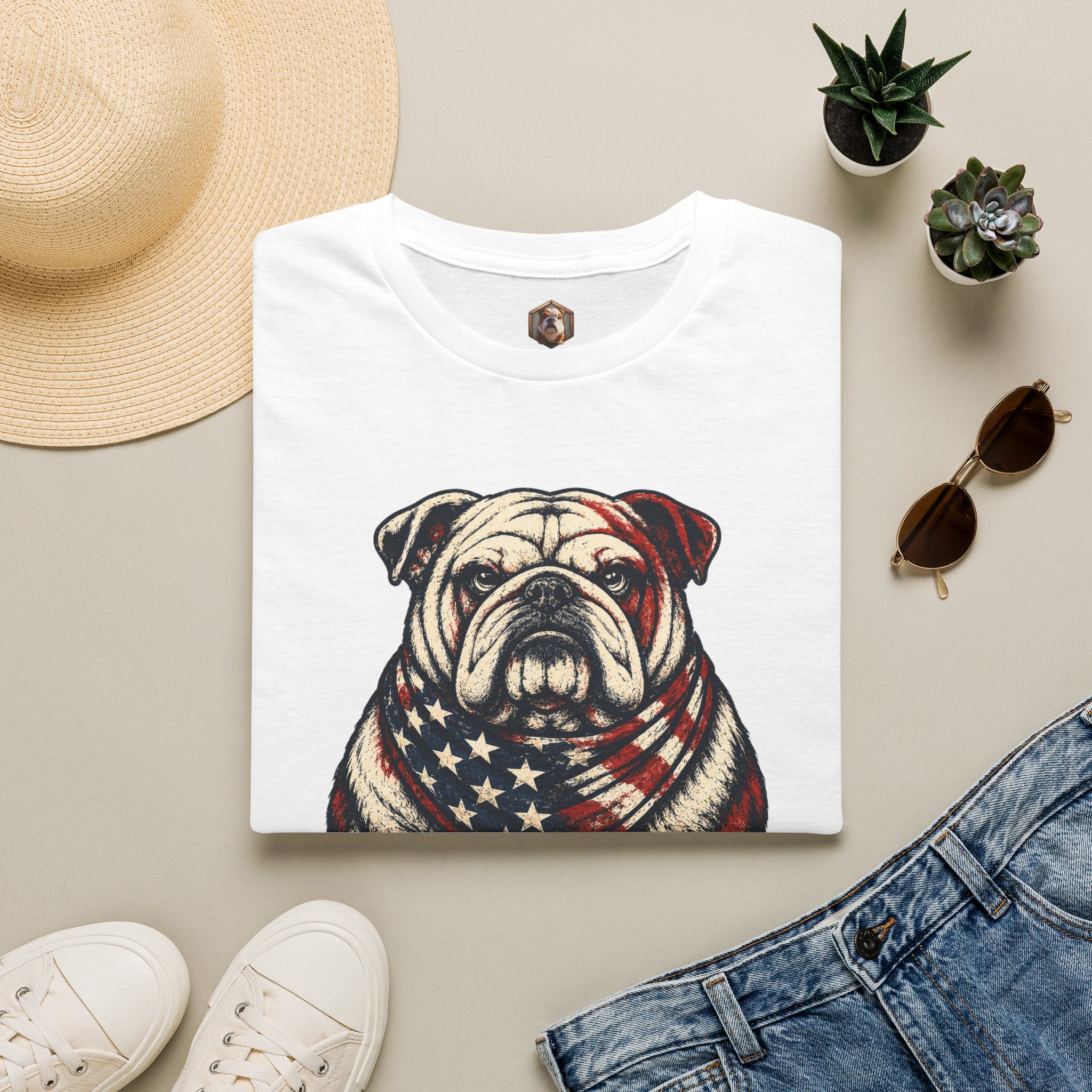 Patriotic Bulldog T-Shirt