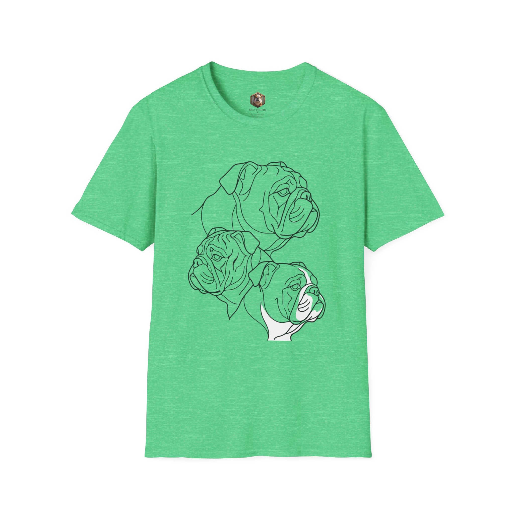 Bulldog Line Art T‑Shirt