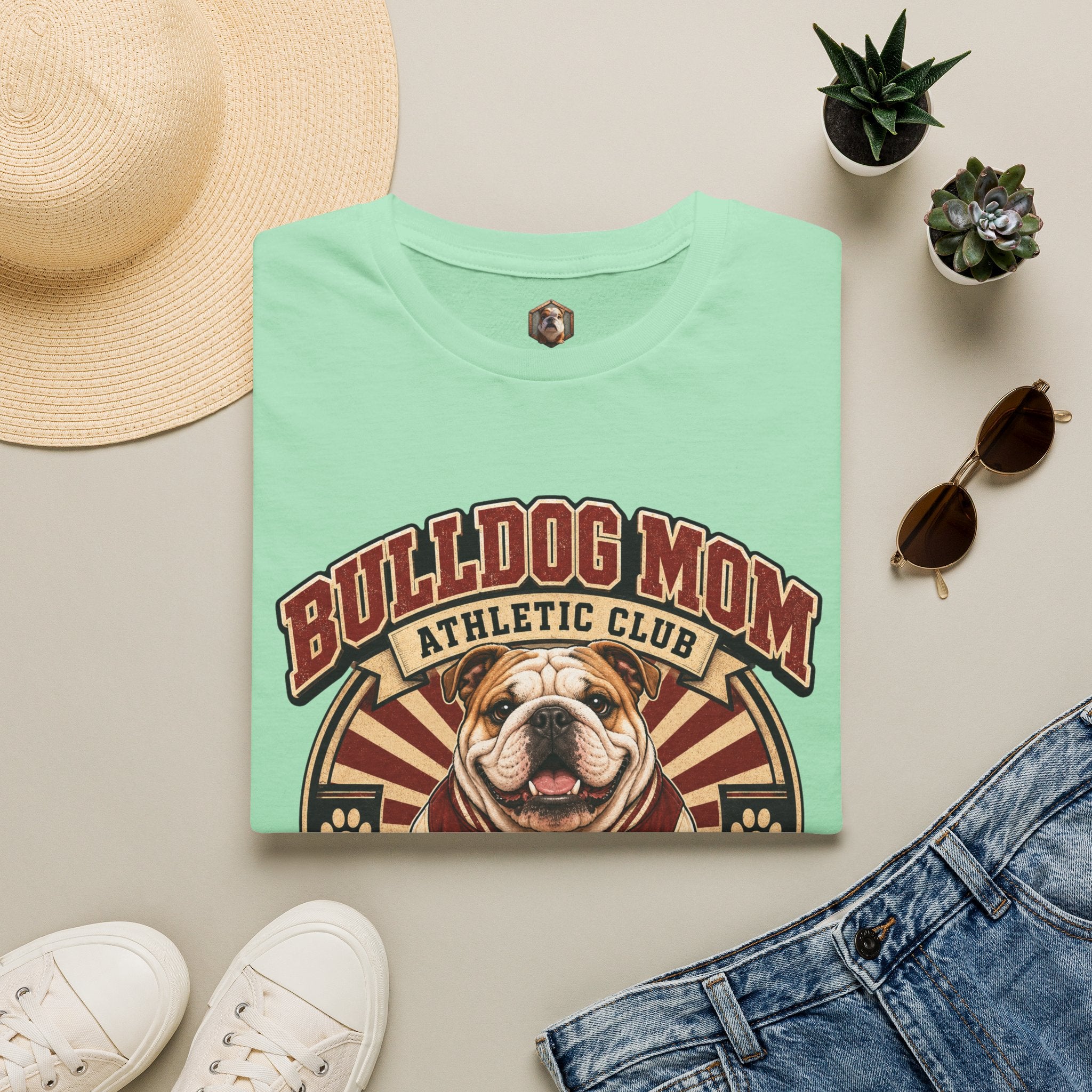 Bulldog Mom Athletic T-Shirt