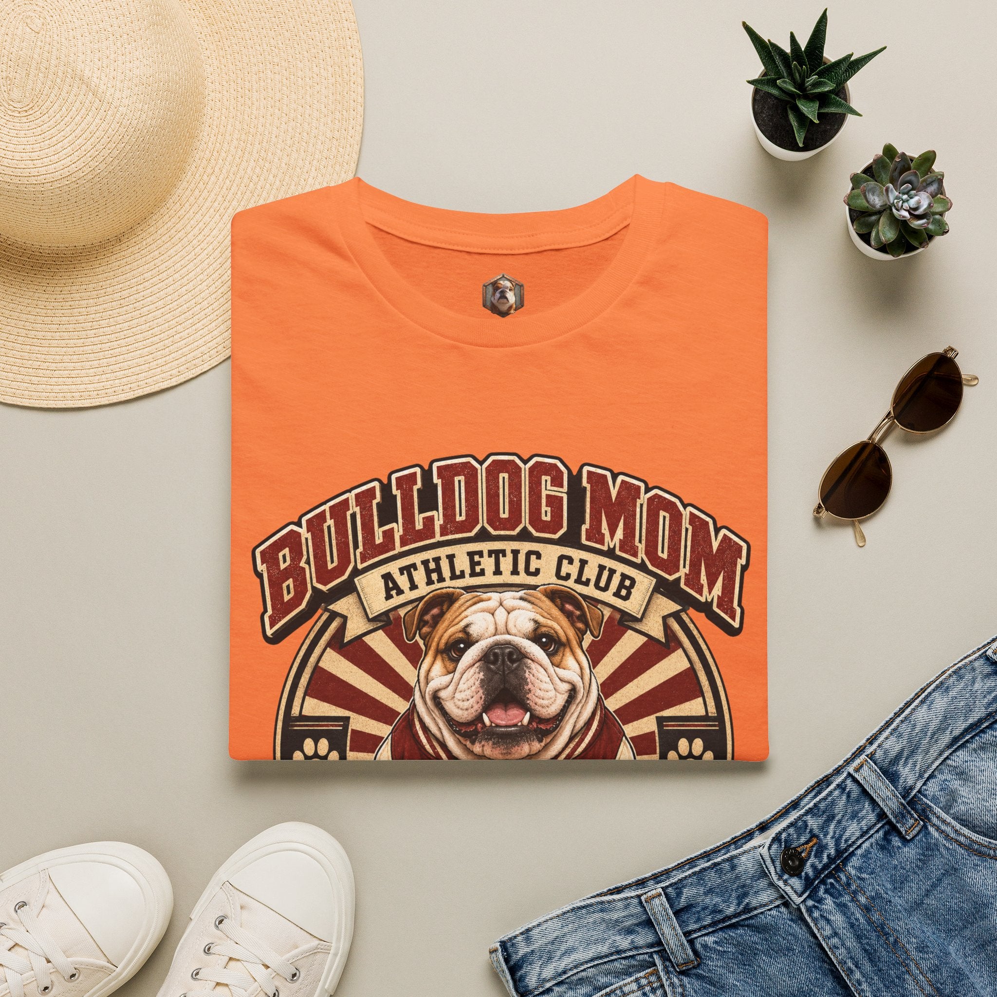 Bulldog Mom Athletic T-Shirt