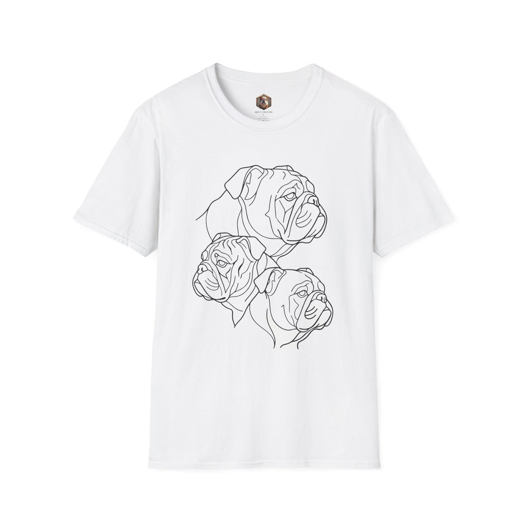 Bulldog Line Art T‑Shirt