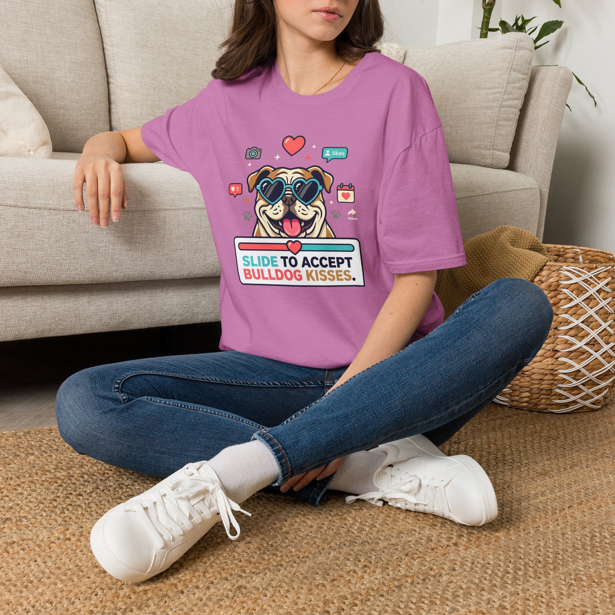 Slide to Accept Bulldog Kisses T-shirt