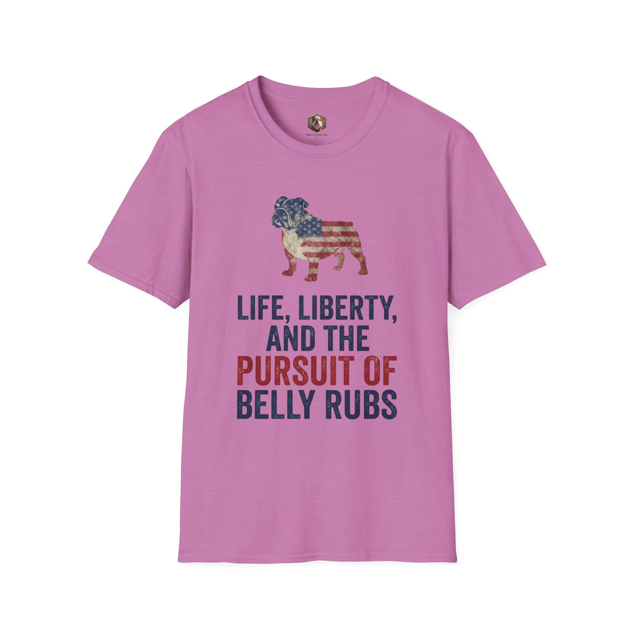 Bulldog American Flag T‑Shirt