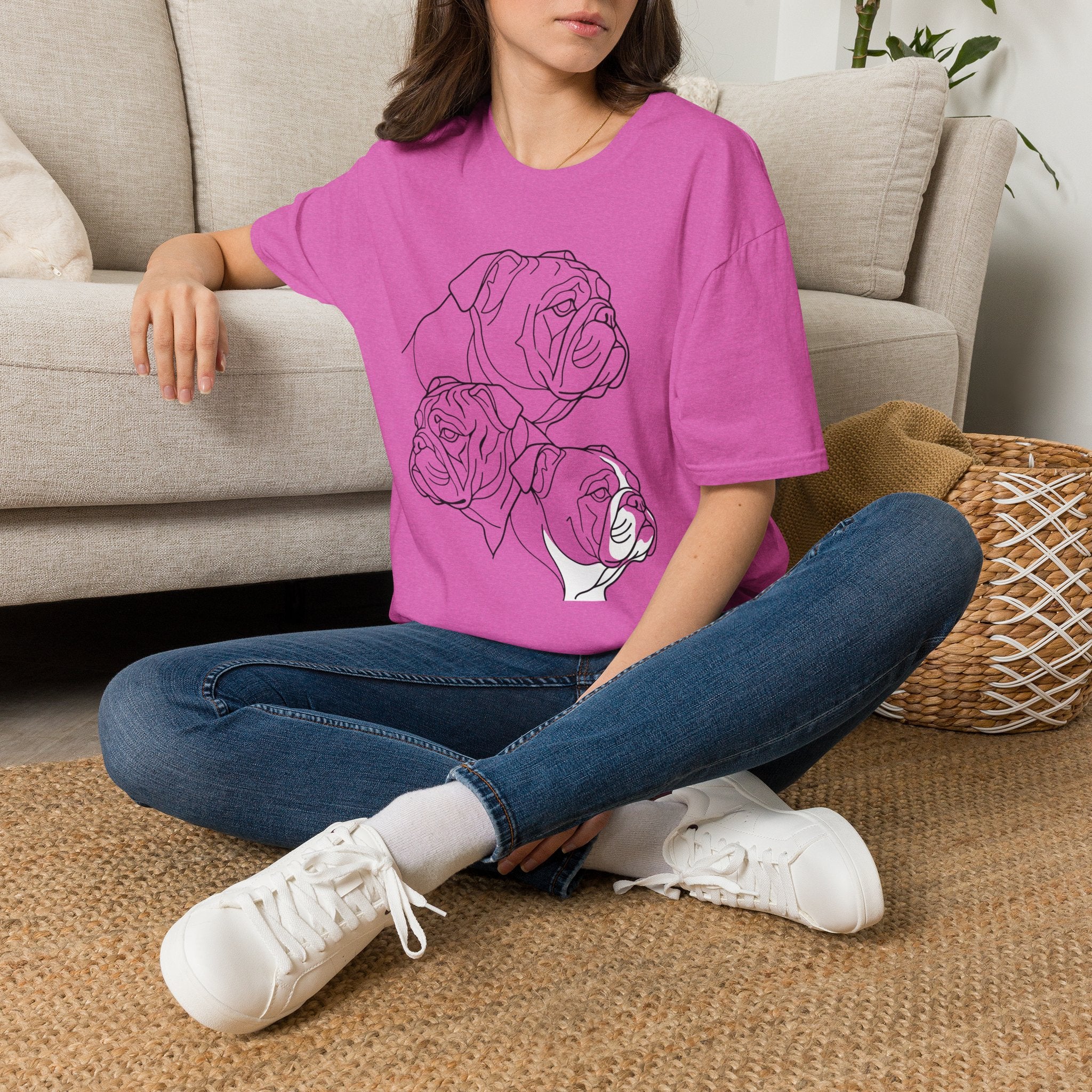 Bulldog Line Art T‑Shirt