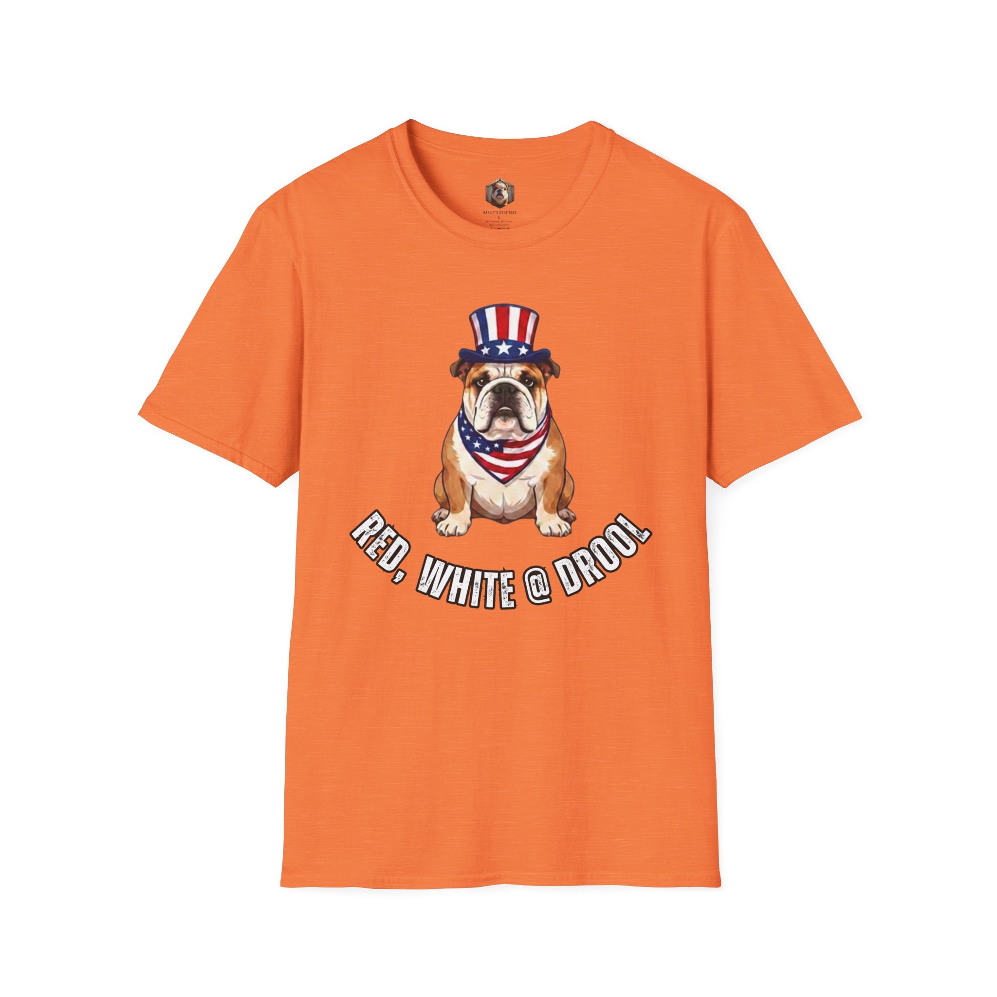Red, White & Bulldog  T-Shirt