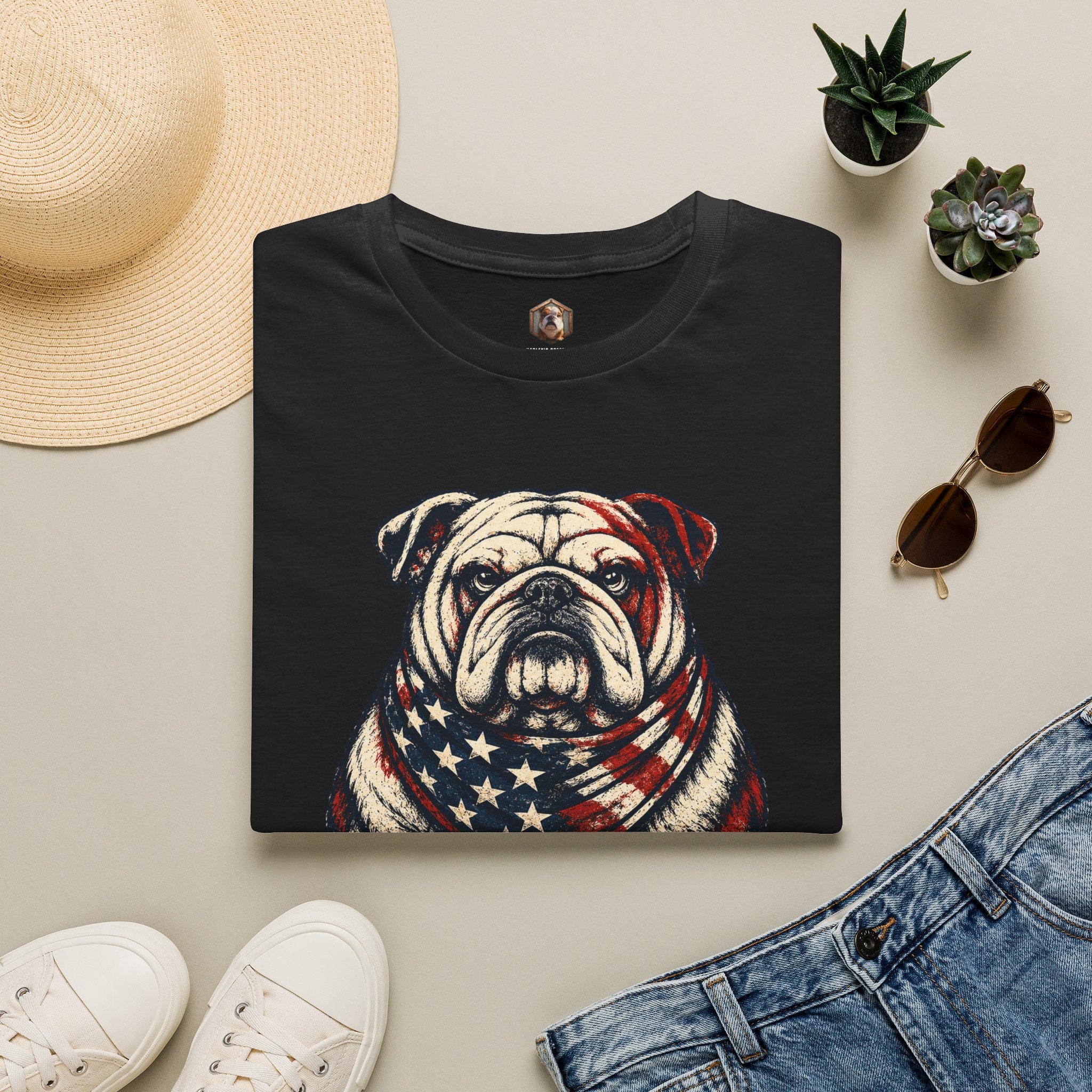 Patriotic Bulldog T-Shirt