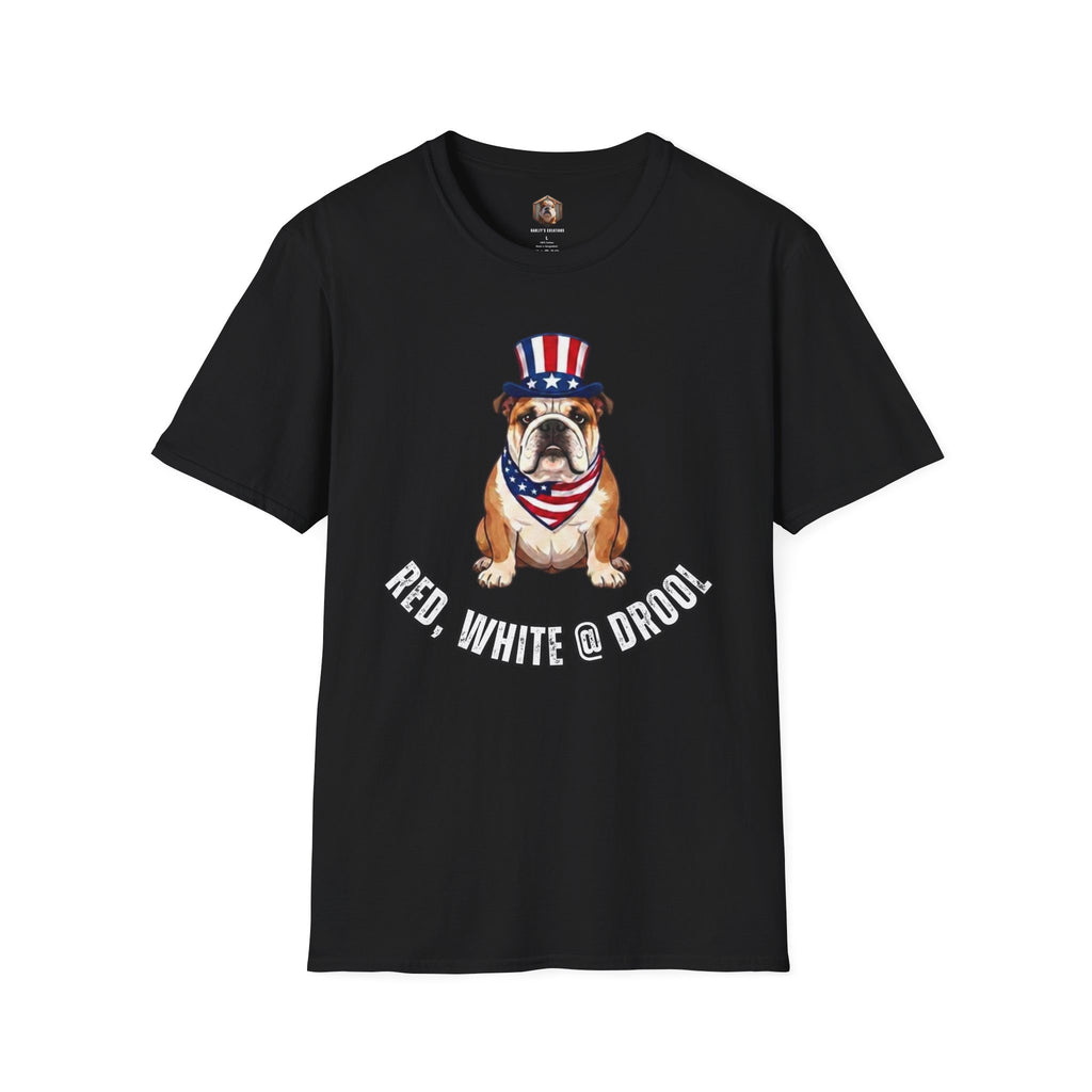 Red, White & Bulldog  T-Shirt