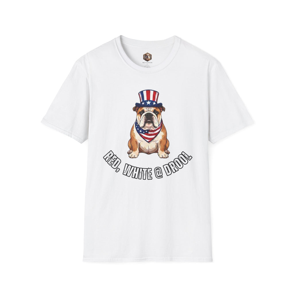 Red, White & Bulldog  T-Shirt