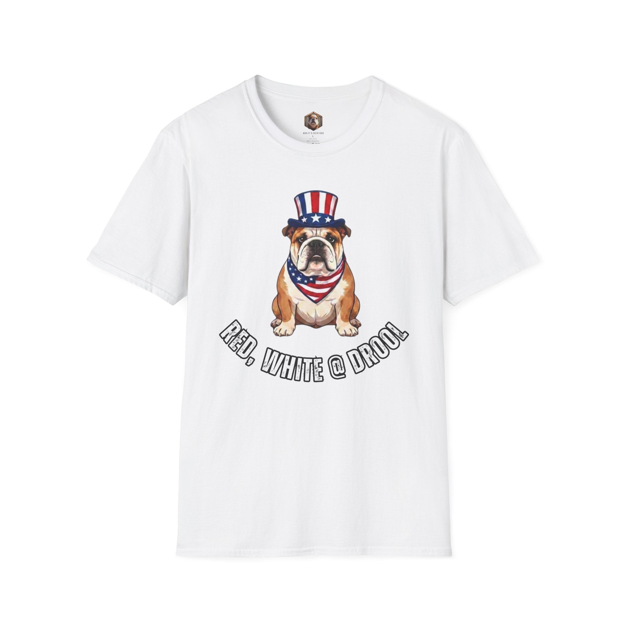 Red, White & Bulldog  T-Shirt