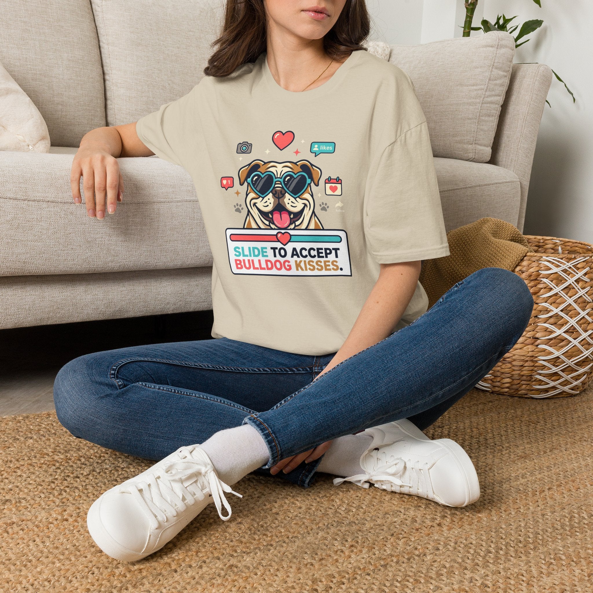 Slide to Accept Bulldog Kisses T-shirt