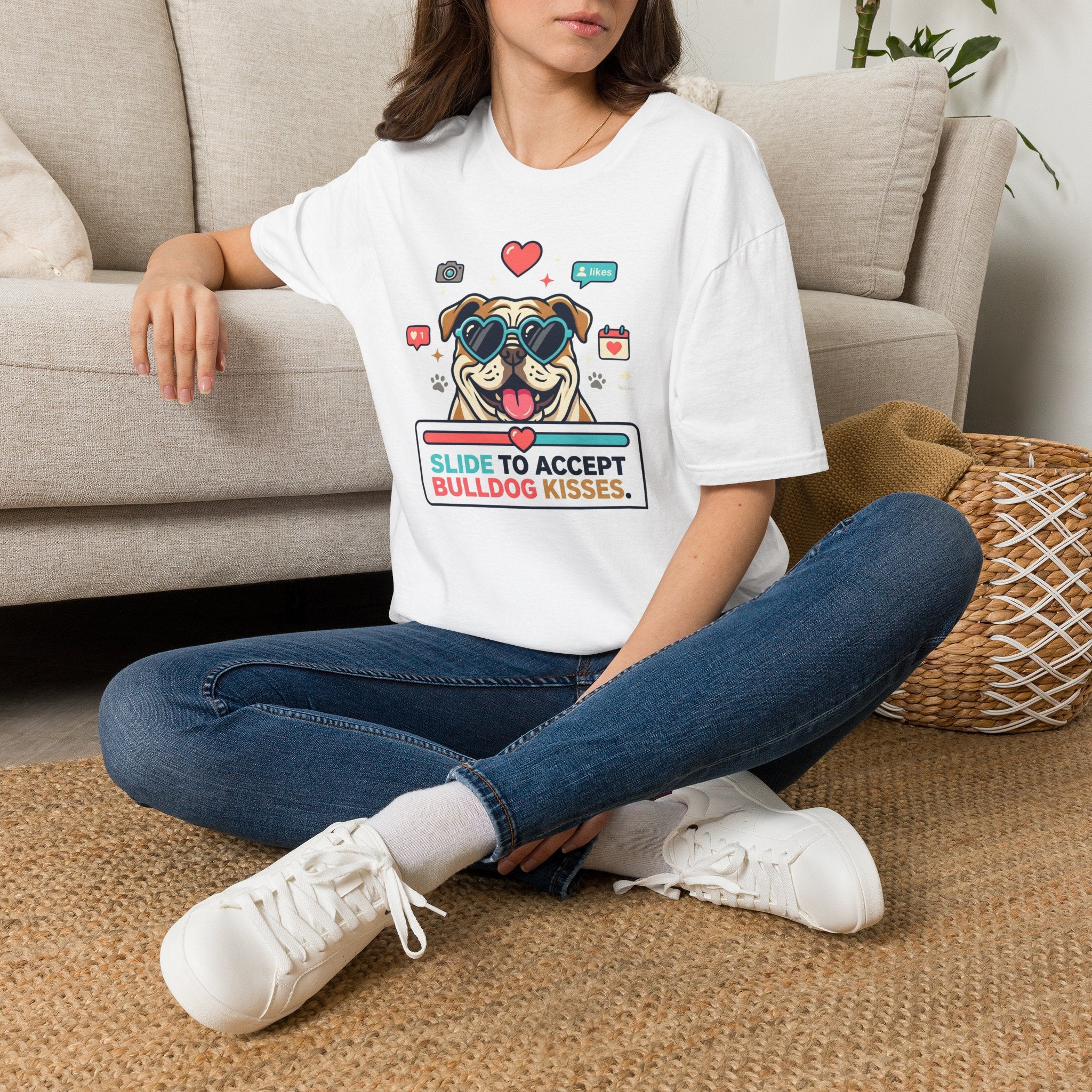 Slide to Accept Bulldog Kisses T-shirt