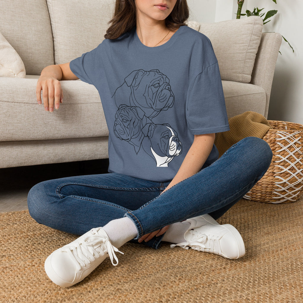 Bulldog Line Art T‑Shirt