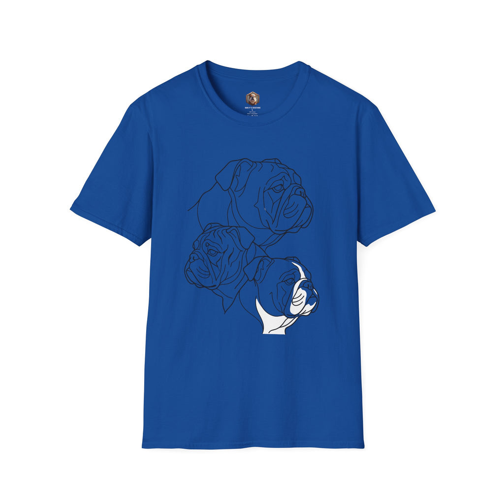 Bulldog Line Art T‑Shirt