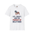 Bulldog American Flag T‑Shirt