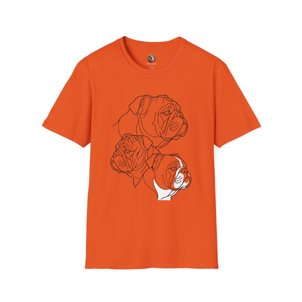Bulldog Line Art T‑Shirt