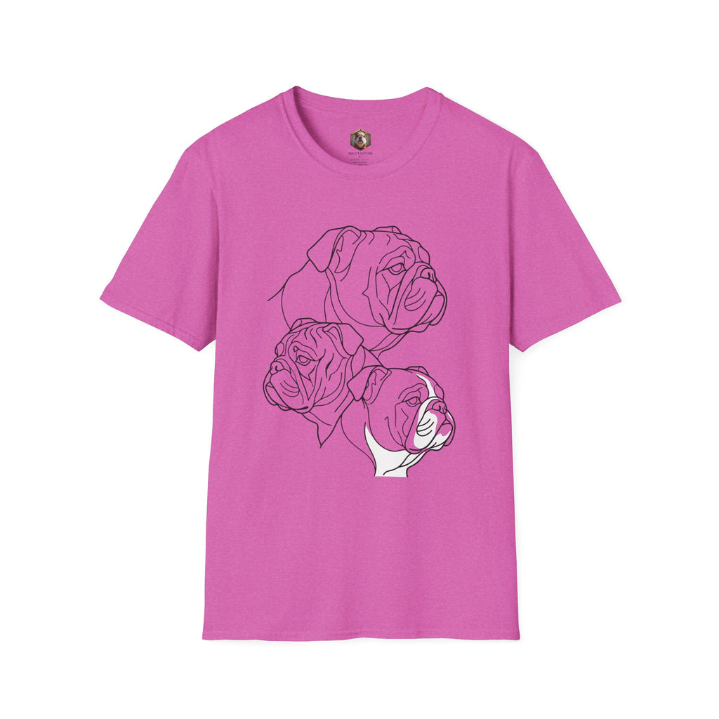 Bulldog Line Art T‑Shirt