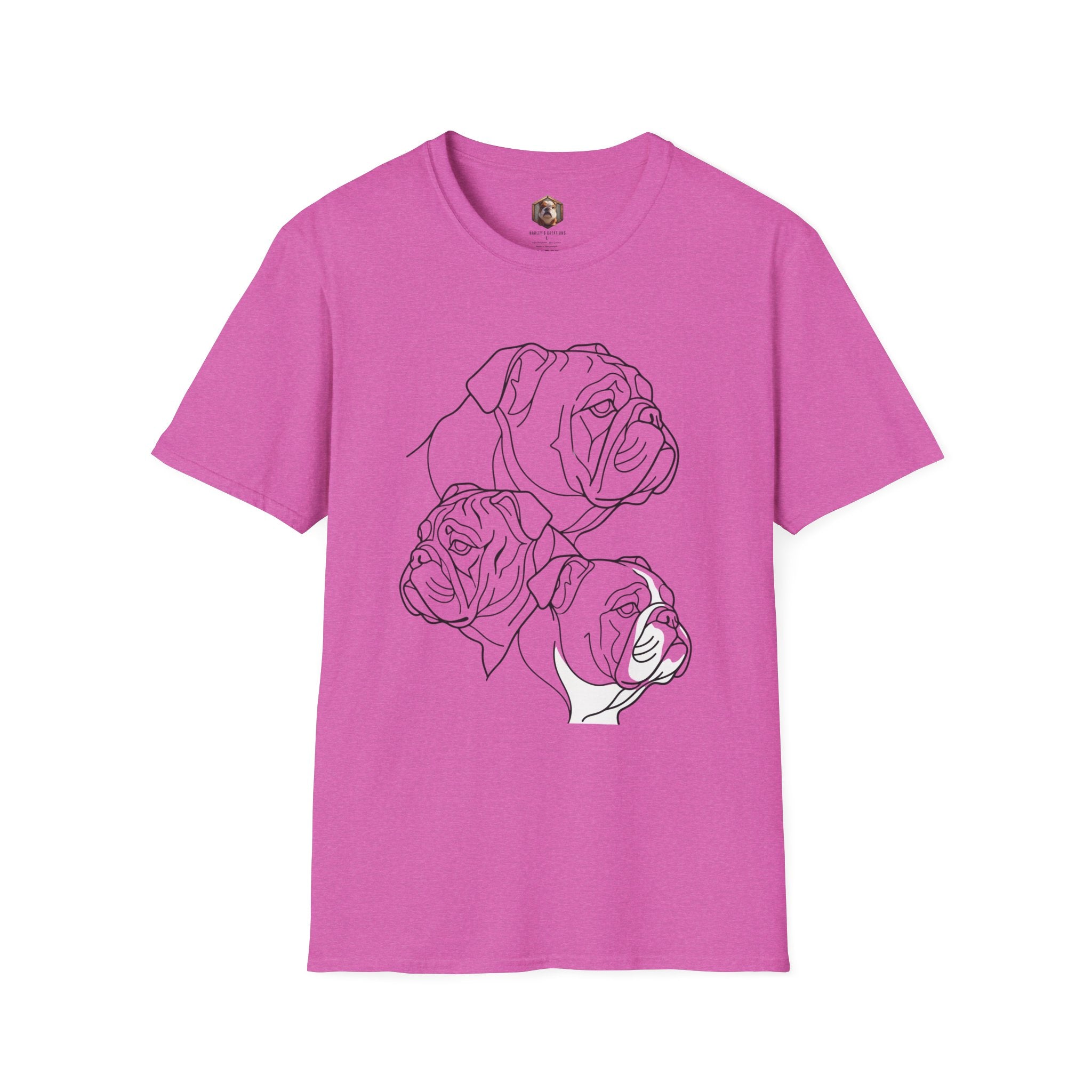 Bulldog Line Art T‑Shirt