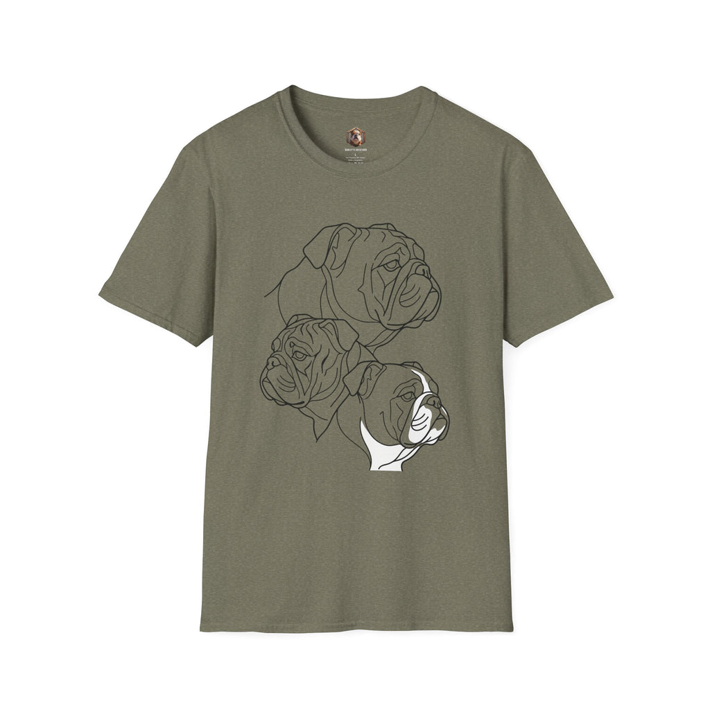 Bulldog Line Art T‑Shirt
