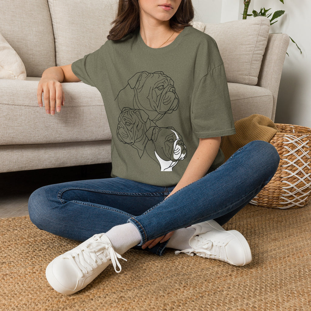 Bulldog Line Art T‑Shirt