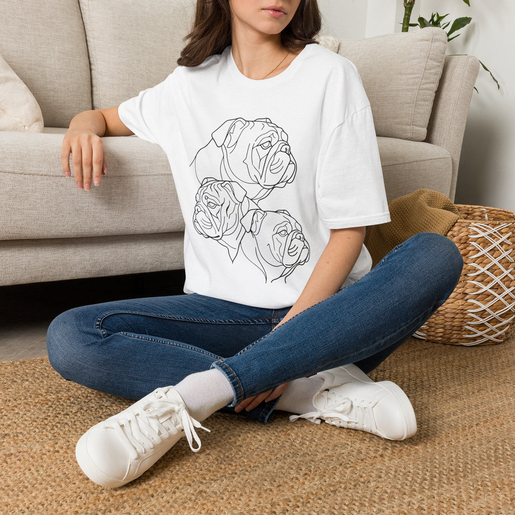Bulldog Line Art T‑Shirt
