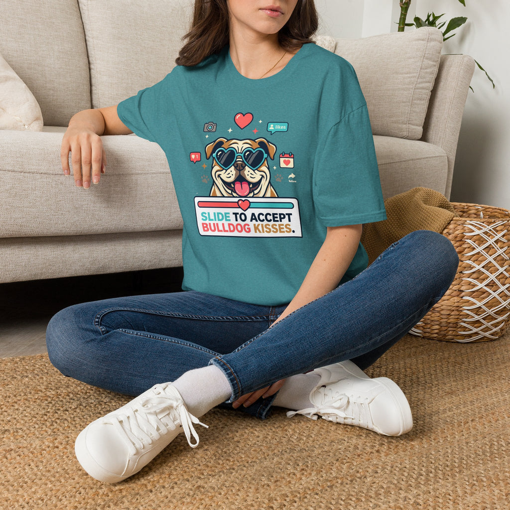 Slide to Accept Bulldog Kisses T-shirt