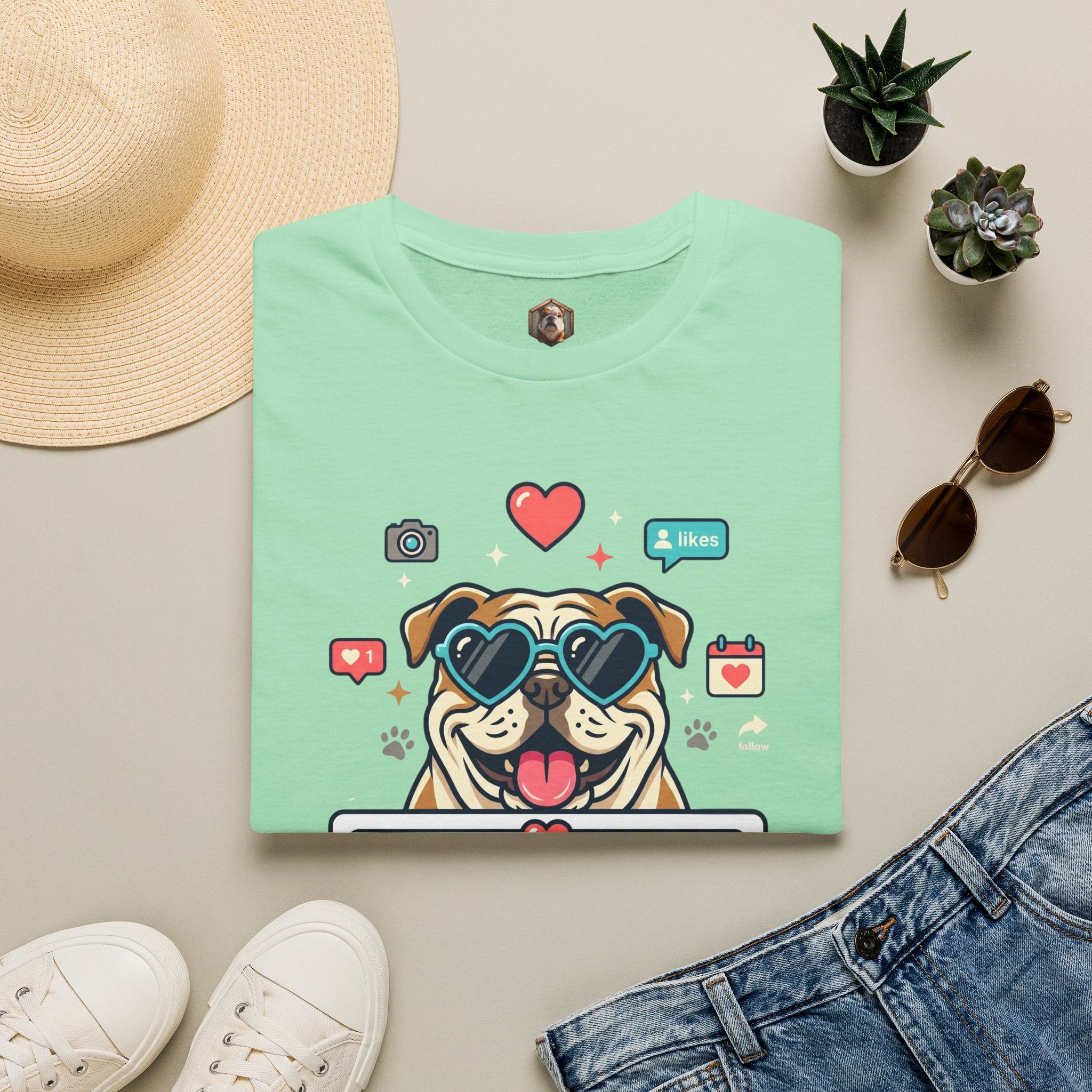 Slide to Accept Bulldog Kisses T-shirt
