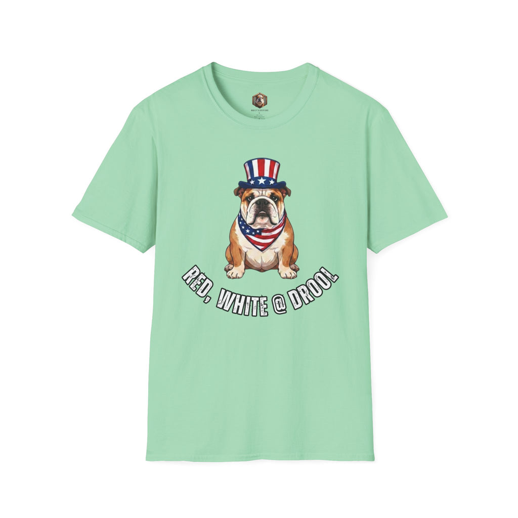 Red, White & Bulldog  T-Shirt
