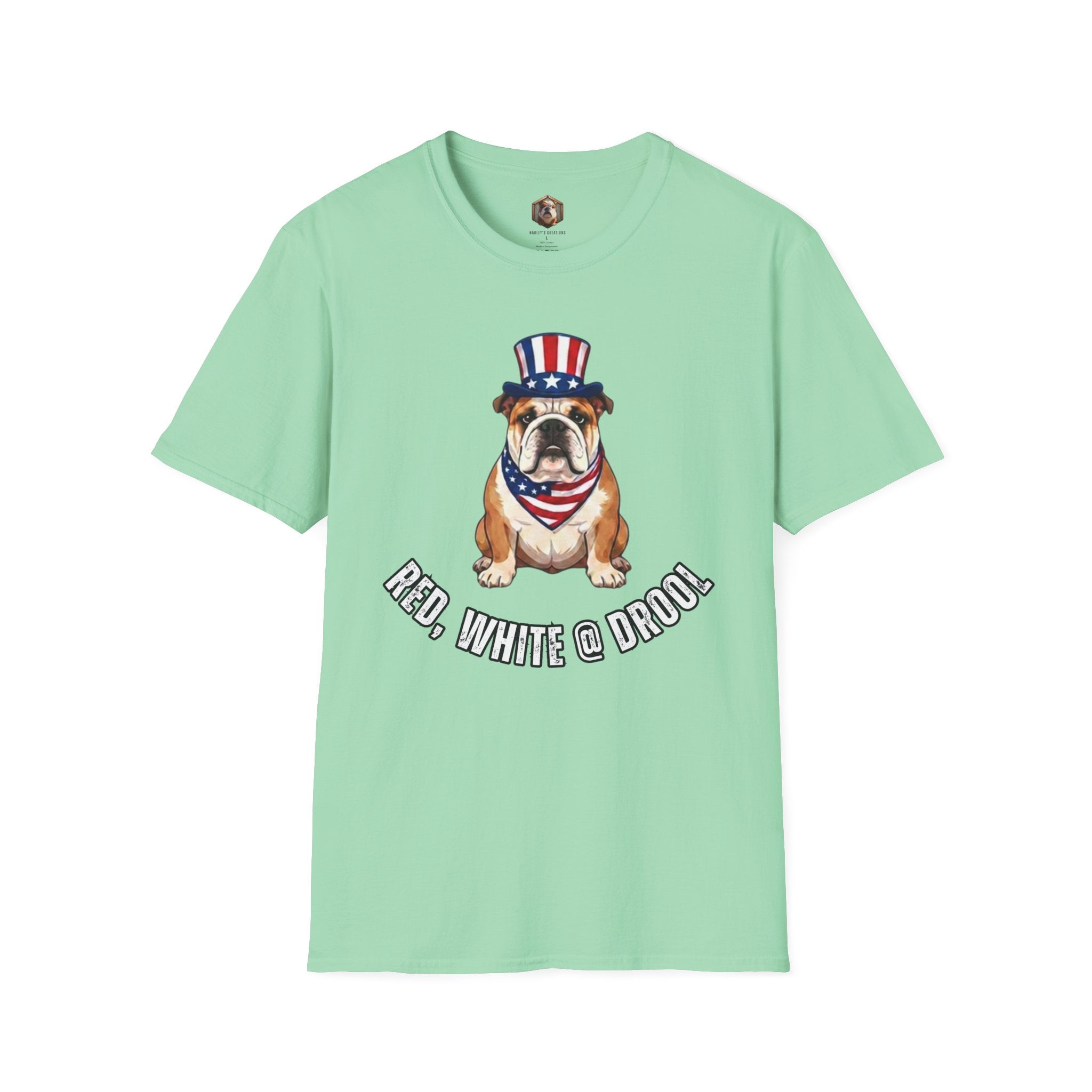 Red, White & Bulldog  T-Shirt
