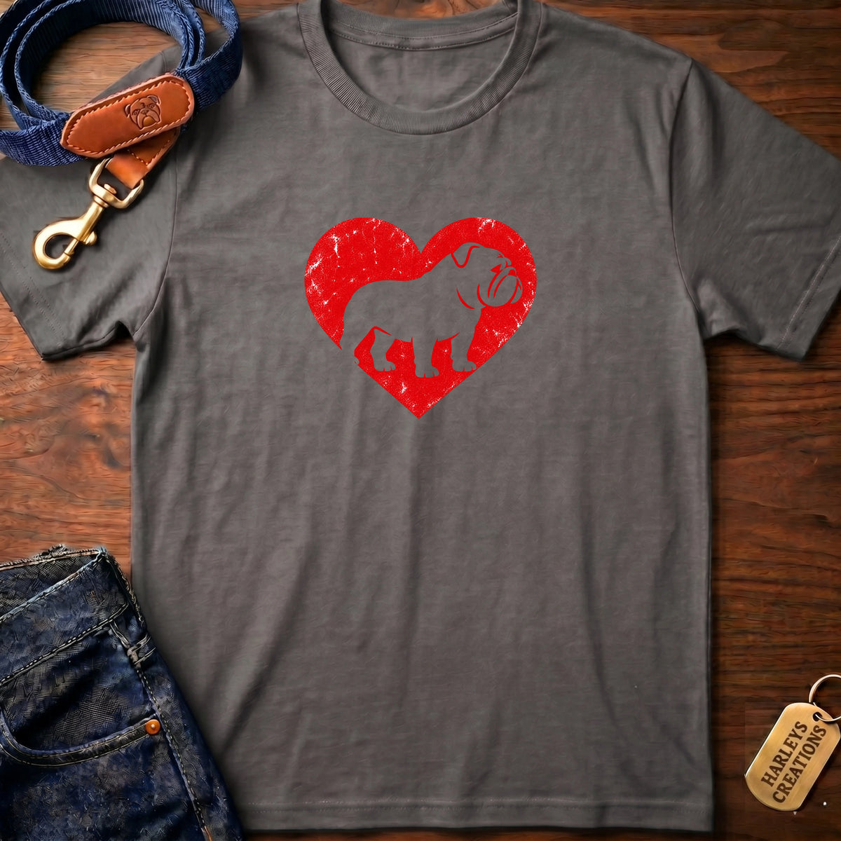 Bulldog Heart T-Shirt