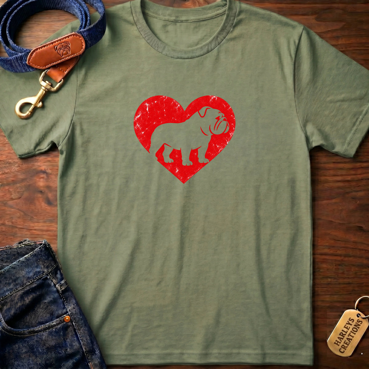 Bulldog Heart T-Shirt
