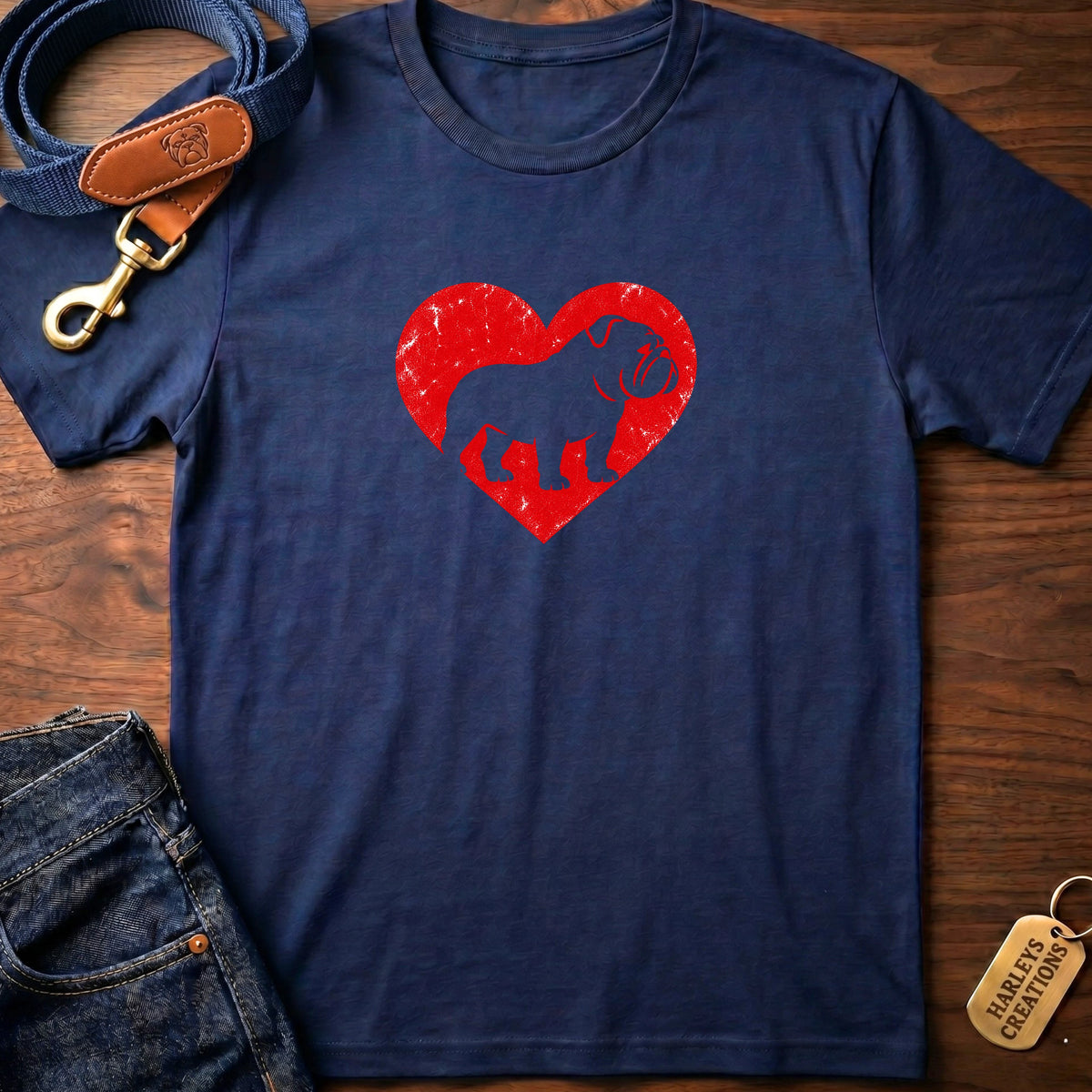 Bulldog Heart T-Shirt