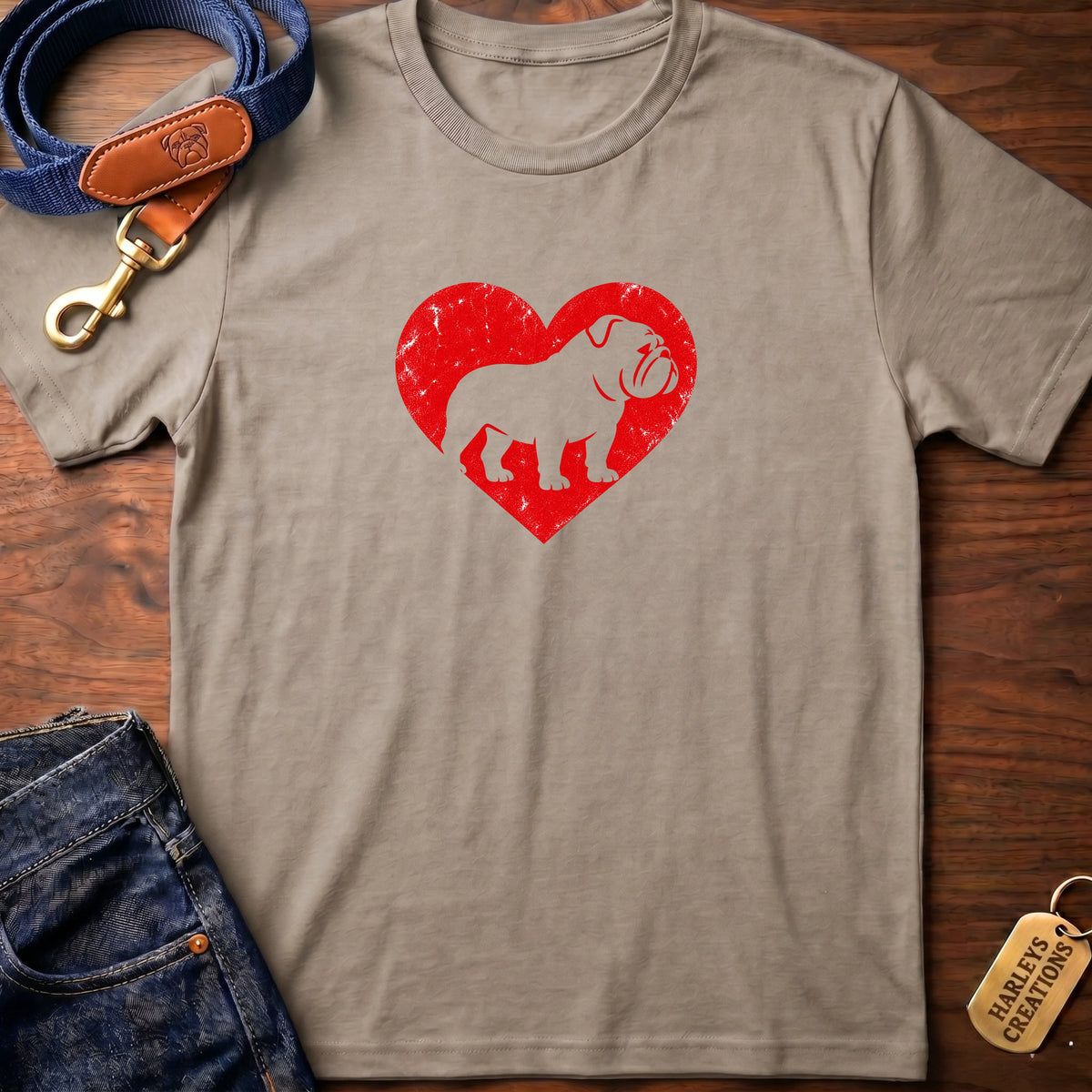Bulldog Heart T-Shirt