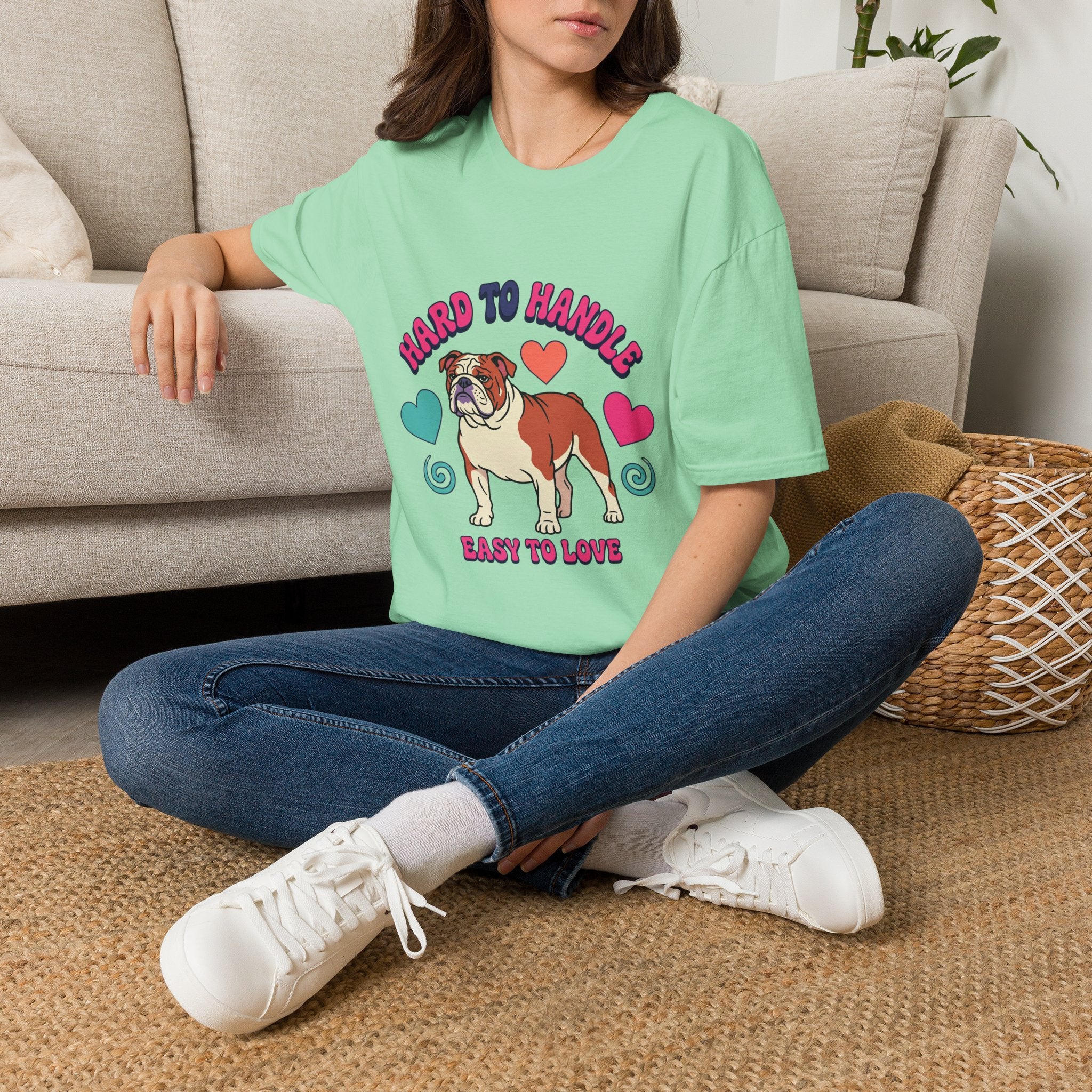 Bulldog "Hard to Handle, Easy to Love" T-Shirt