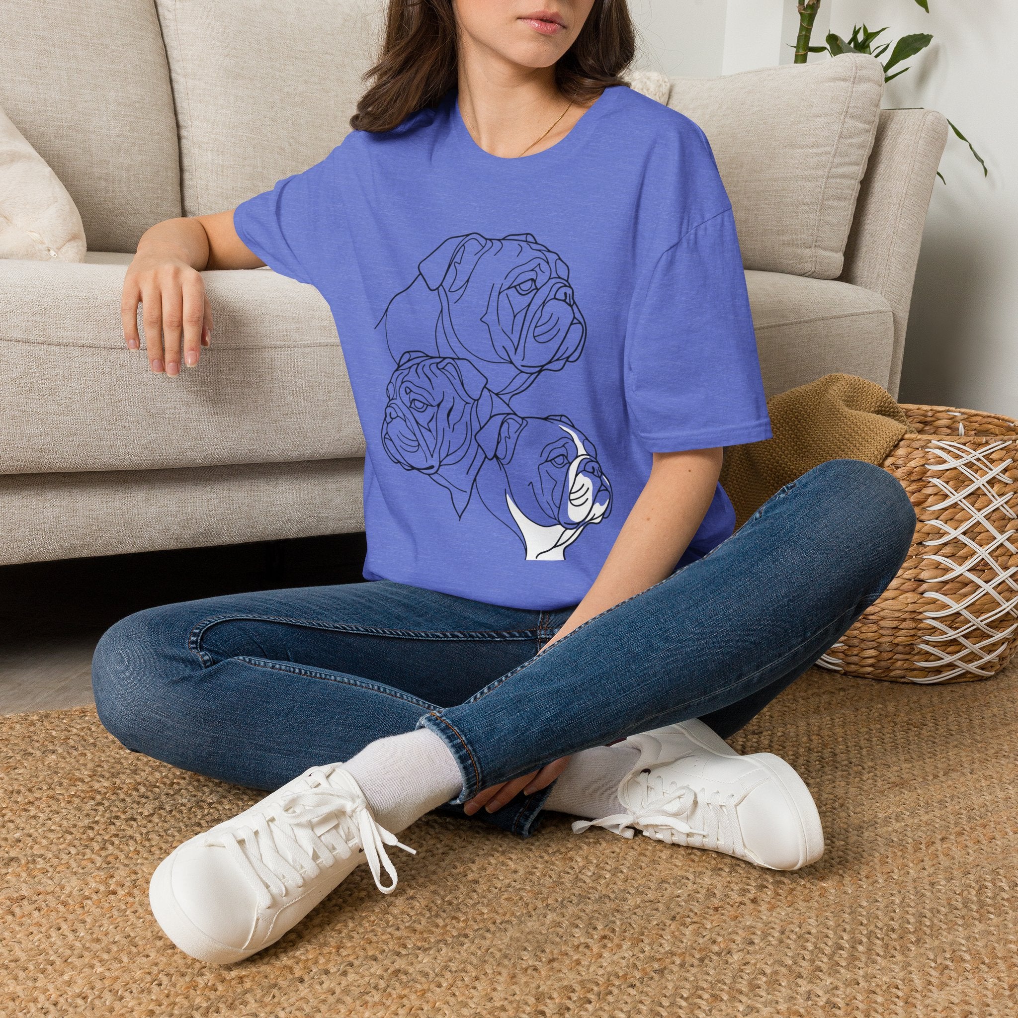Bulldog Line Art T‑Shirt