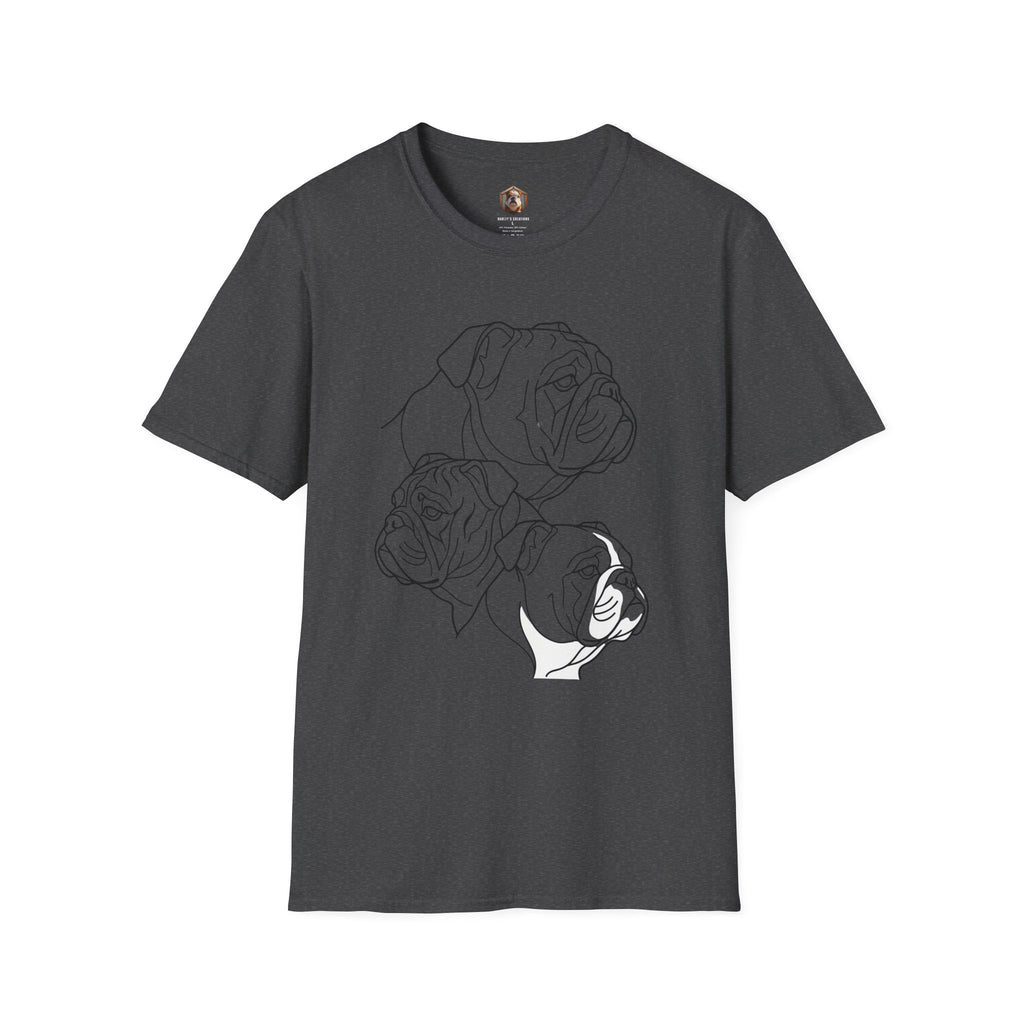 Bulldog Line Art T‑Shirt