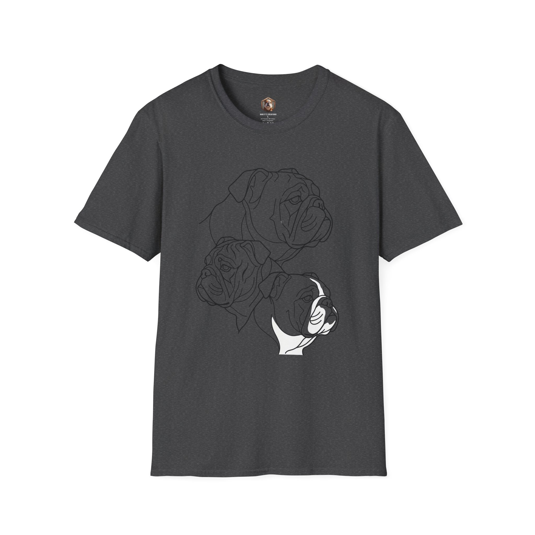 Bulldog Line Art T‑Shirt