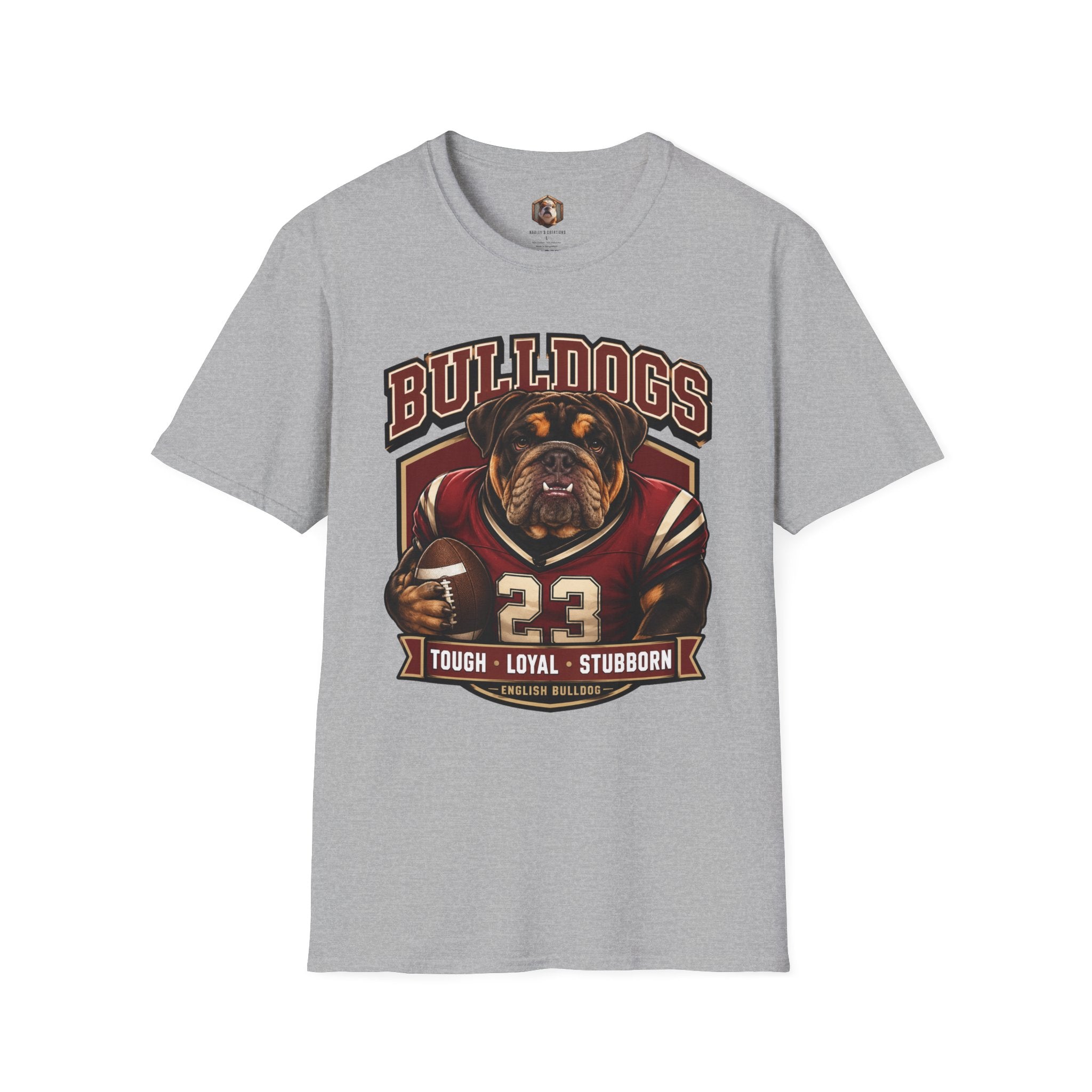 Bulldog Football Player T-Shirt