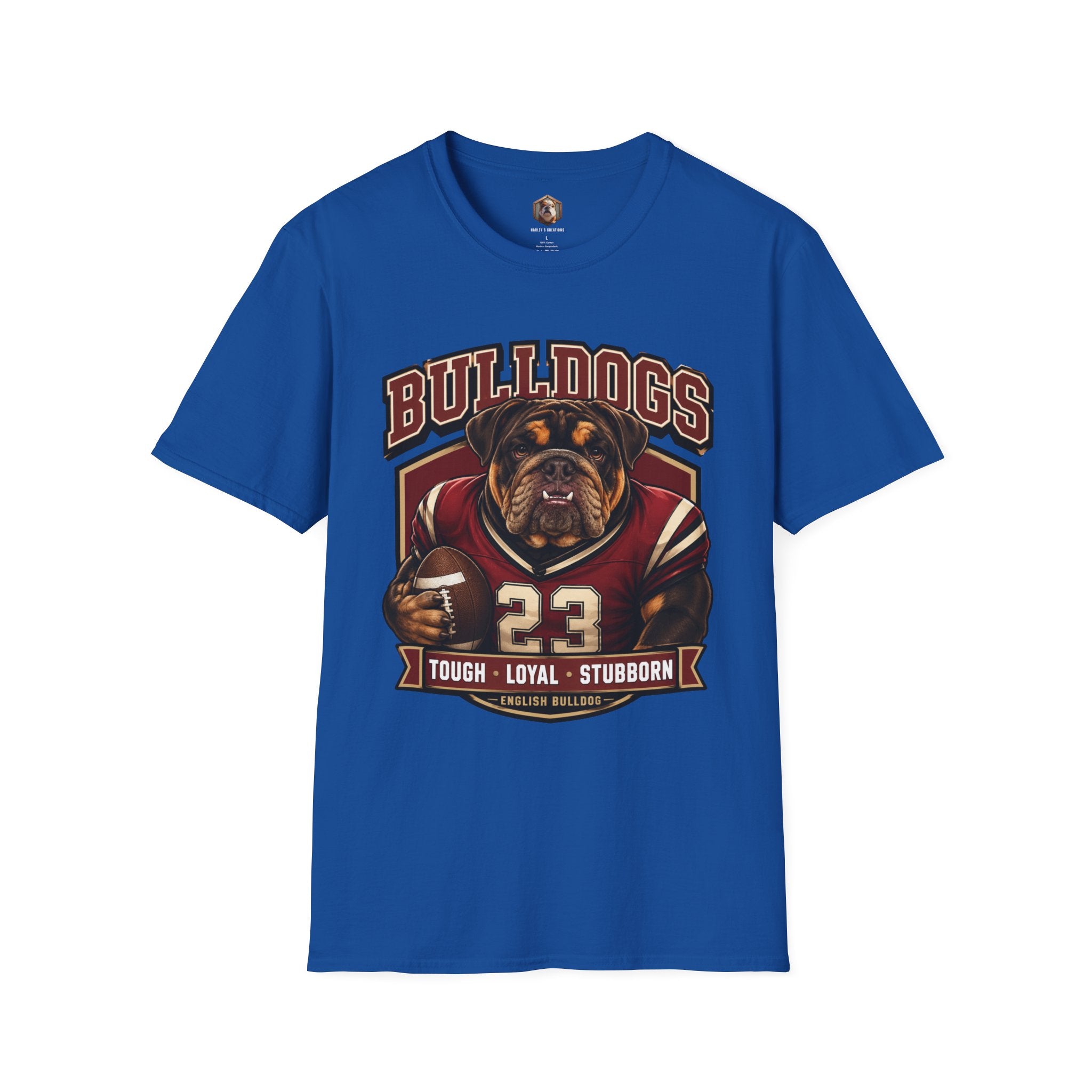 Bulldog Football Player T-Shirt