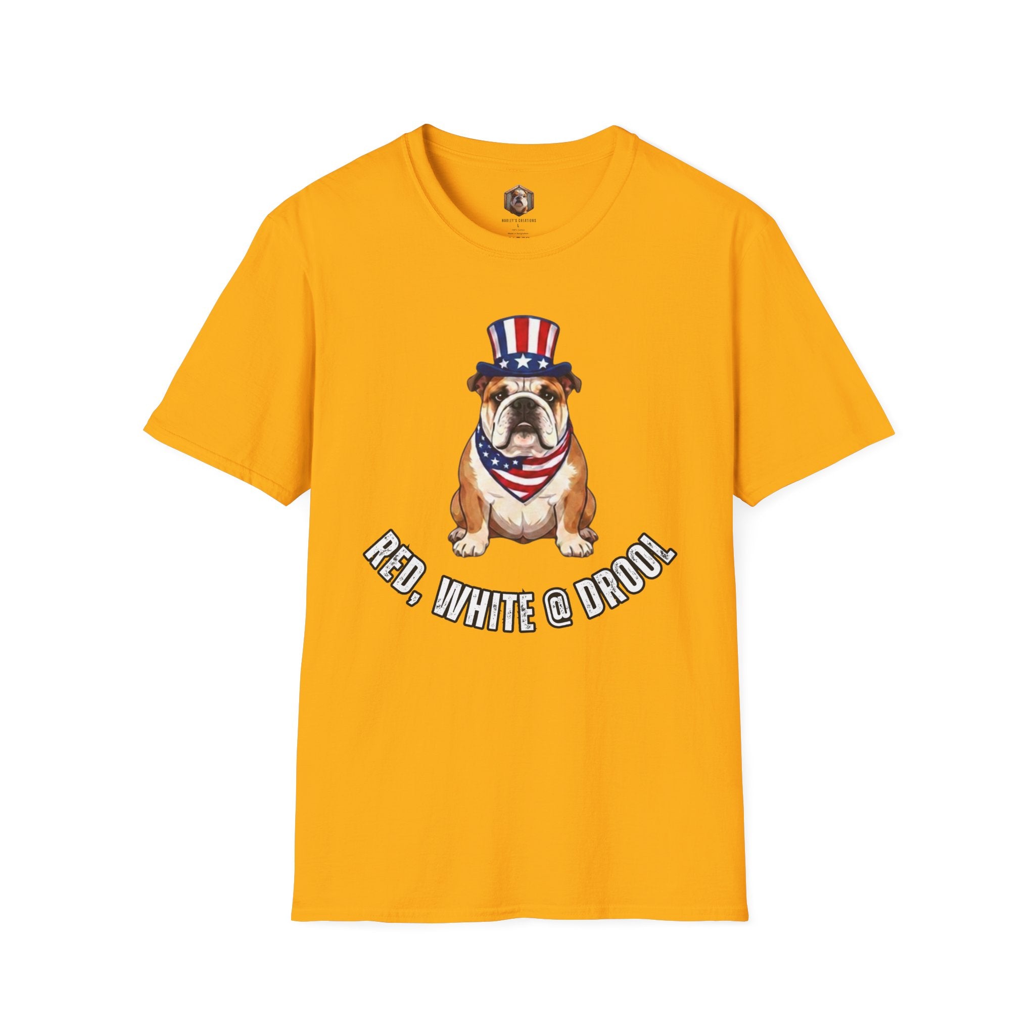 Red, White & Bulldog  T-Shirt