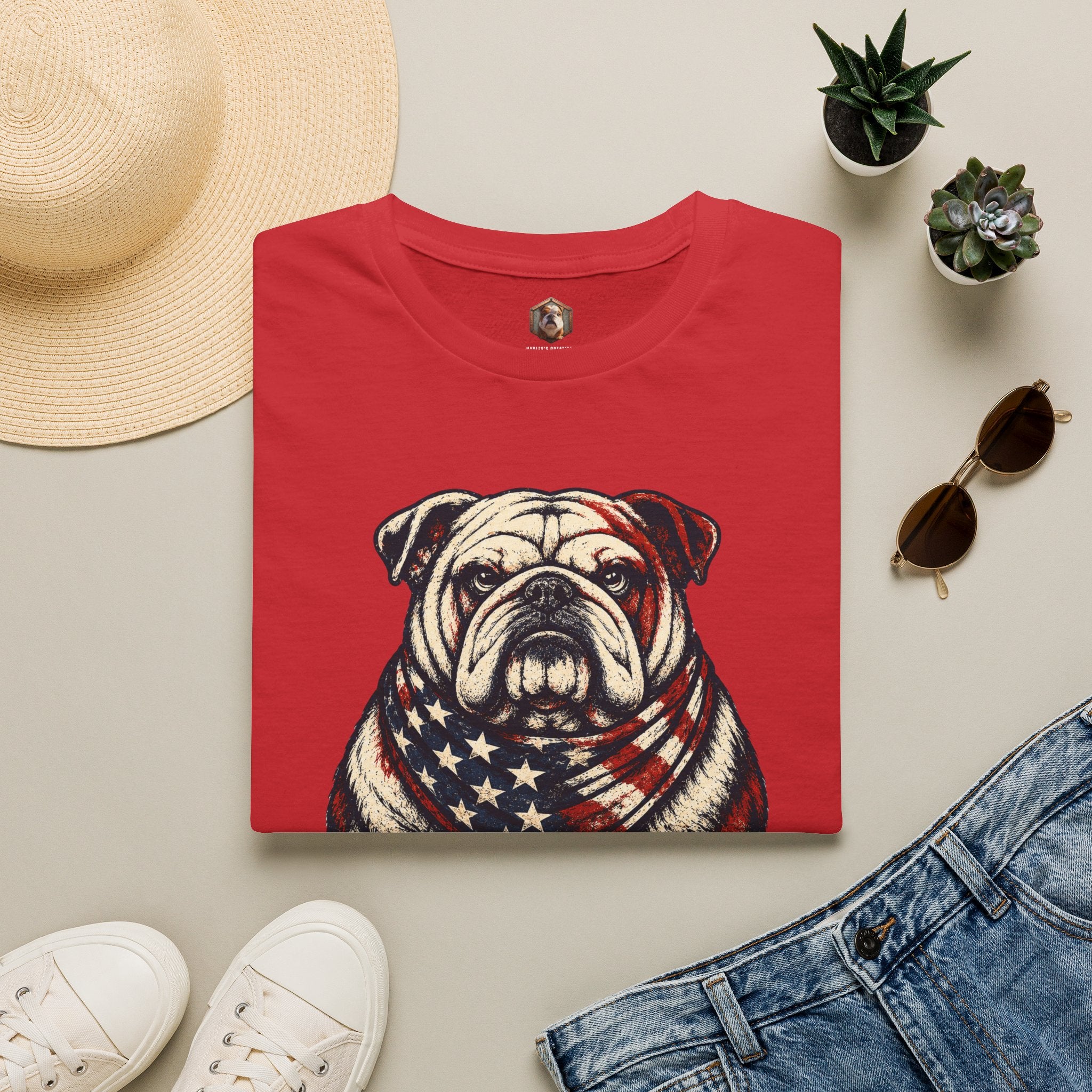 Patriotic Bulldog T-Shirt