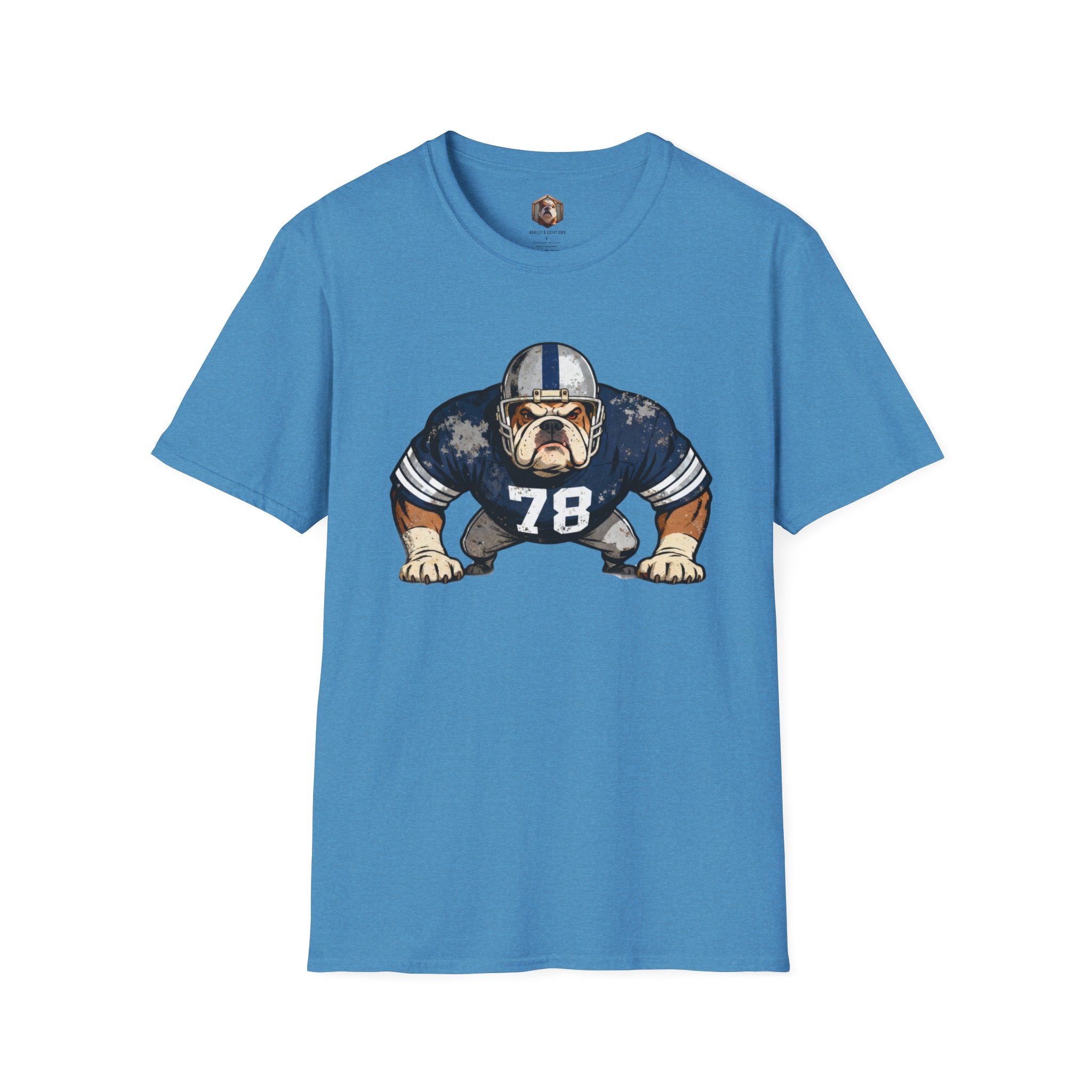 Bulldog Football Player T-Shirt