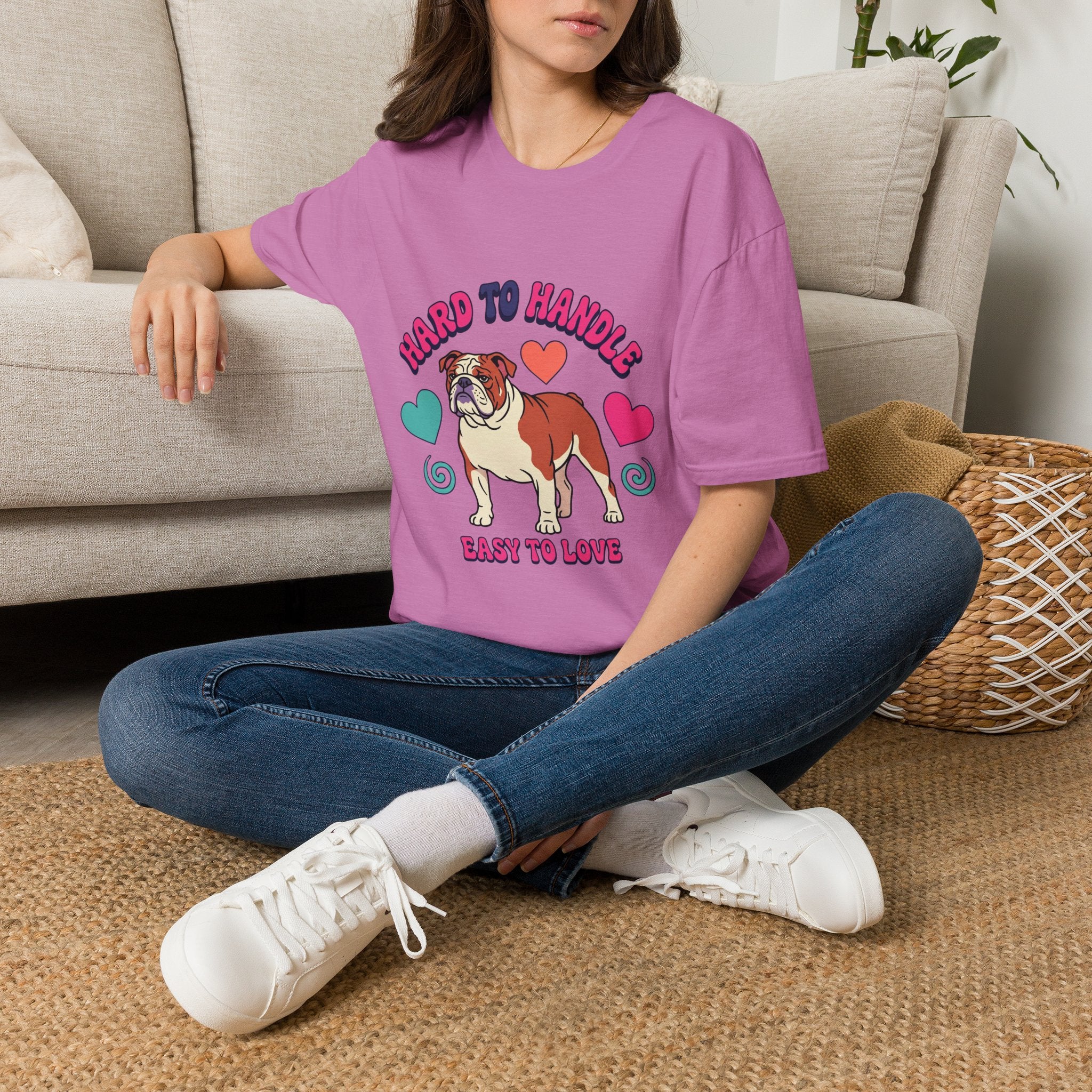 Bulldog "Hard to Handle, Easy to Love" T-Shirt