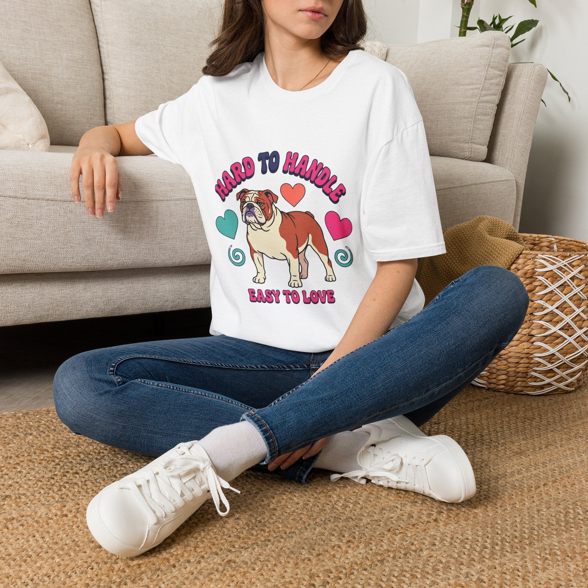 Bulldog "Hard to Handle, Easy to Love" T-Shirt