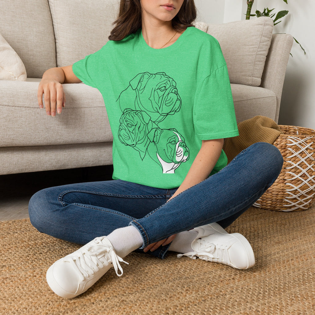 Bulldog Line Art T‑Shirt
