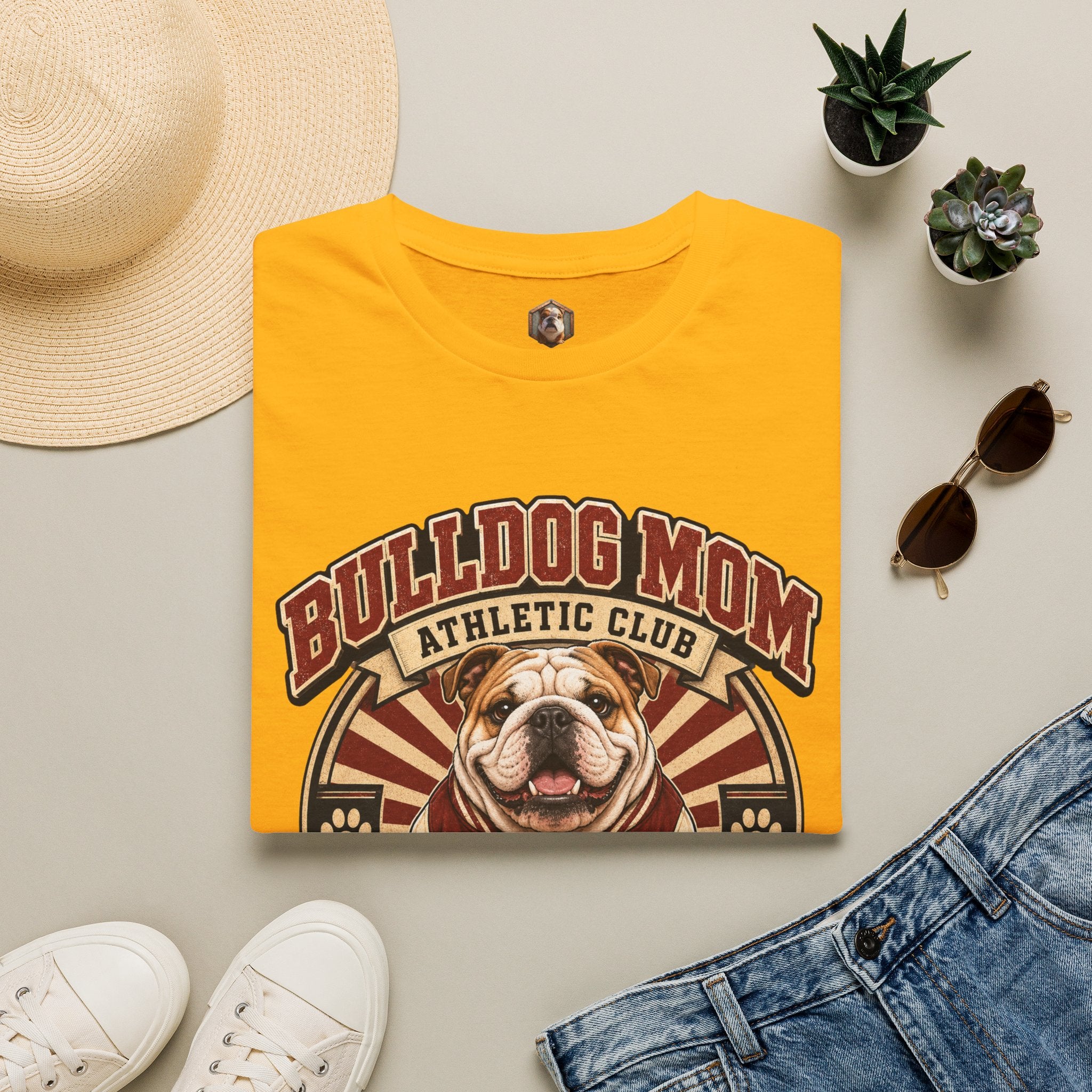 Bulldog Mom Athletic T-Shirt