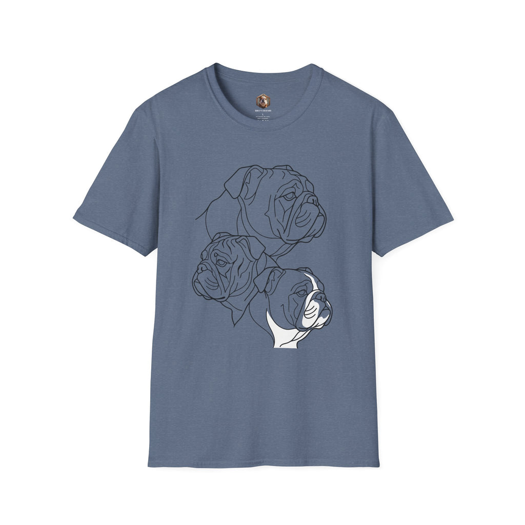 Bulldog Line Art T‑Shirt